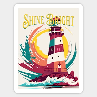 Shine Bright Positivity Lighthouse Sticker